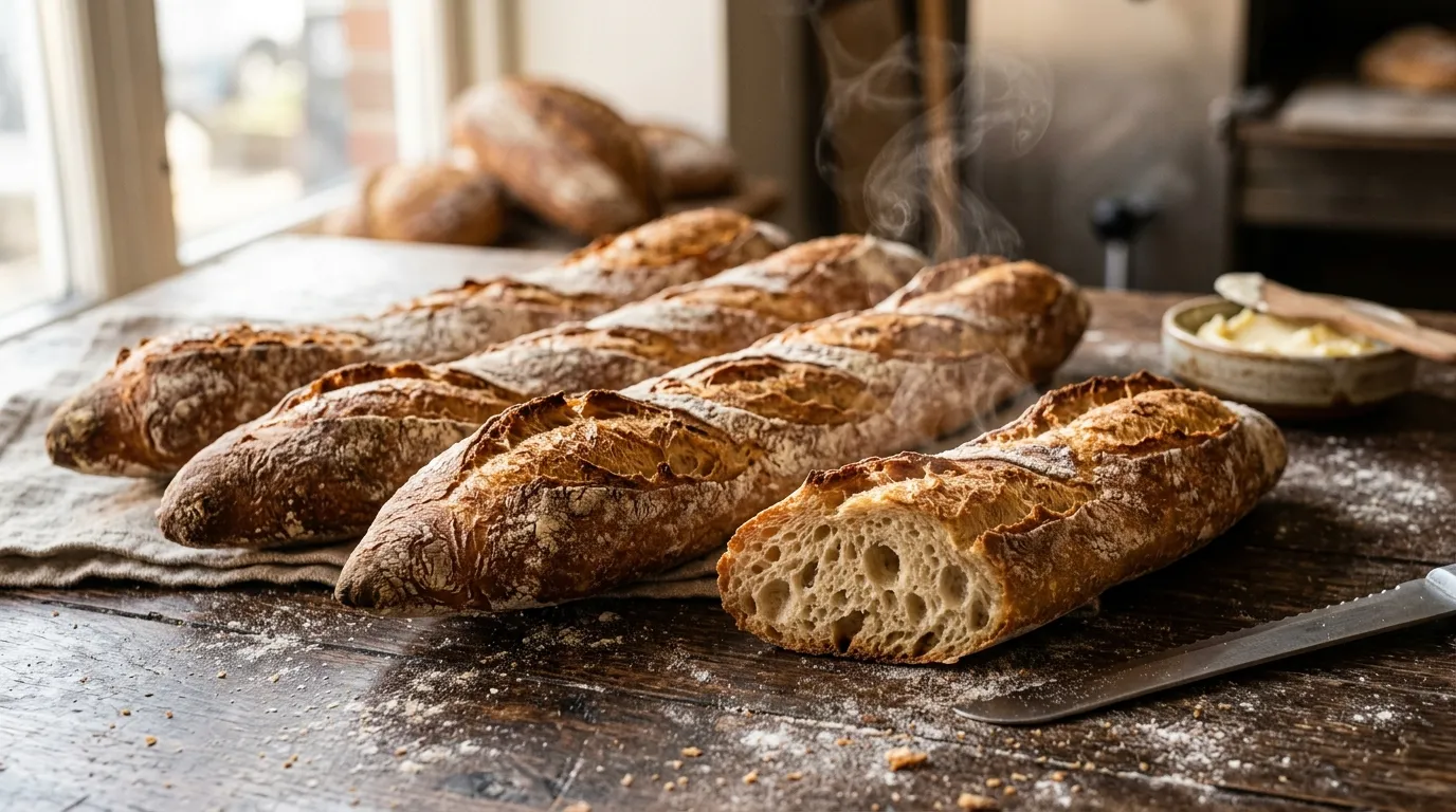 De 5-Minuten 'No-Knead' Franse Baguette Hack — thumbnail